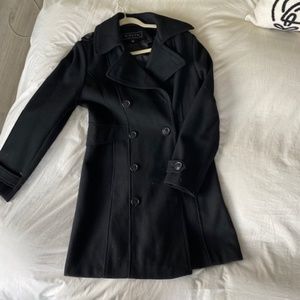 Black Wool Trench